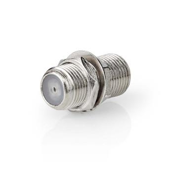 Nedis Satellite & Antenn Adapter | F Hona | F Hona | Nickelplaterad | 75 Ohm | Rak | Metall | Silver | 1 st. | Låda