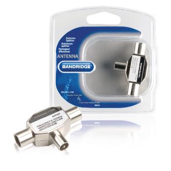 Bandridge Koax Adapter Koax Hane - 2x Coax Hona Silver