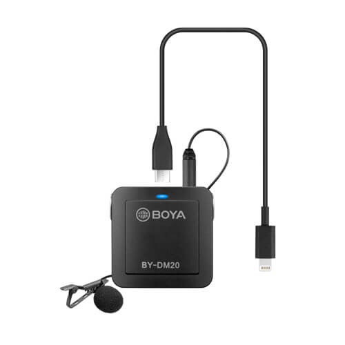 BOYA Mikrofon Lavalier x2 BY-DM20 2-Kanals USB-C/Lightning 2m
