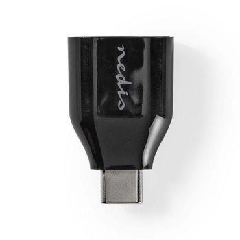 Nedis USB-C- Adapter | USB 3.2 Gen 1 | USB-C- Hane | USB-A Hona | 5 Gbps | Nickelplaterad | Svart | Låda