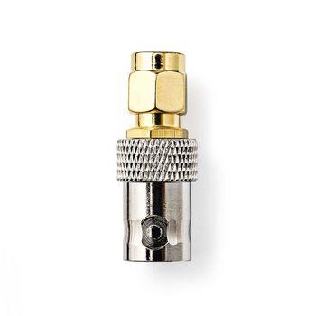 Nedis SMA Adapter | SMA Hane | BNC Hona | Guldplaterad | 50 Ohm | Rak | Koppar | Guld | 2 st. | Kuvert