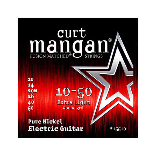 Curt Mangan 15510 Pure Nickel el-gitarr-strängar 010-050