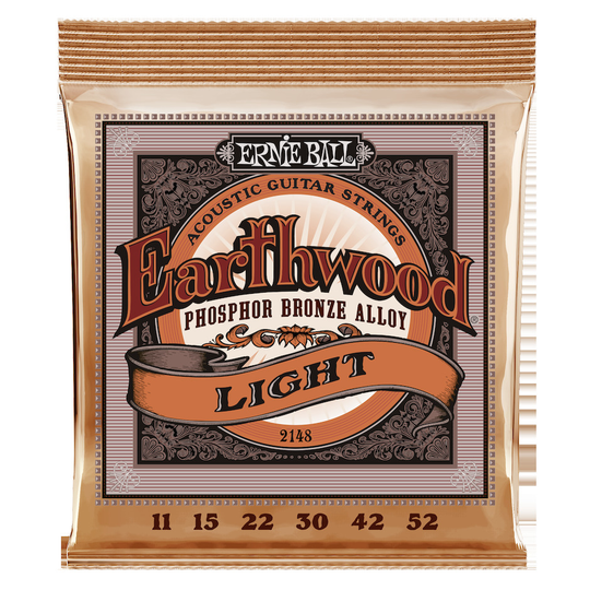 Ernie Ball Earthwood Phosphor Bronze Gitarrsträngar, akustiska Light 011-052