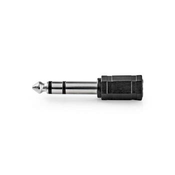 Nedis Stereo Audio Adapter | 6.35 mm Hane | 3.5 mm Hona | Nickelplaterad | Rak | ABS | Svart | 1 st. | Låda