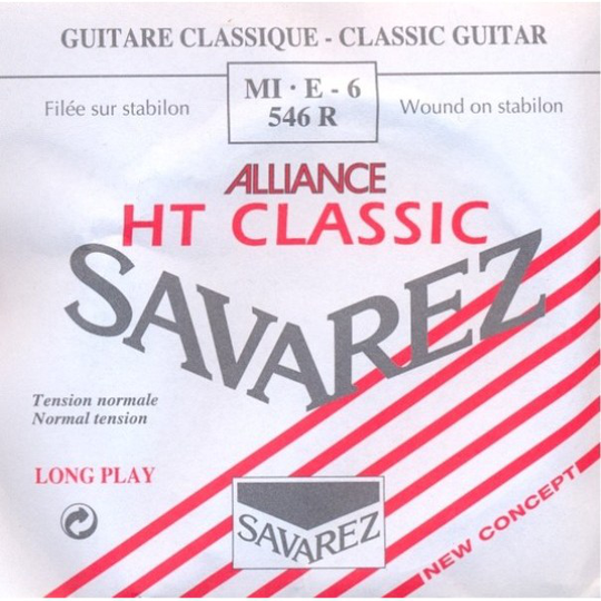 Savarez 546R Alliance E6 lös spansk gitarr-sträng, röd