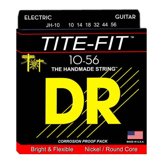 DR Strings JH-10 Tite-Fit Jeff Healey el-gitarr-strängar, 010-056
