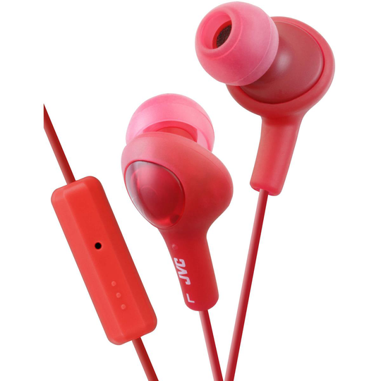 JVC Hörlur FR6 Gumy Plus Mic Röd