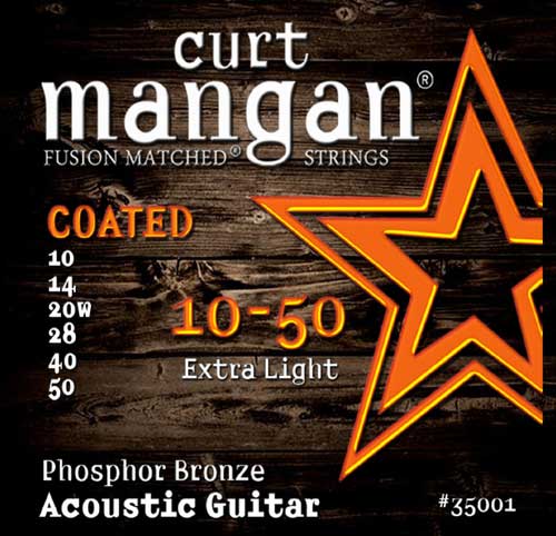 Curt Mangan 35001 Coated Phosphor Bronze western-gitarrsträngar 010-050