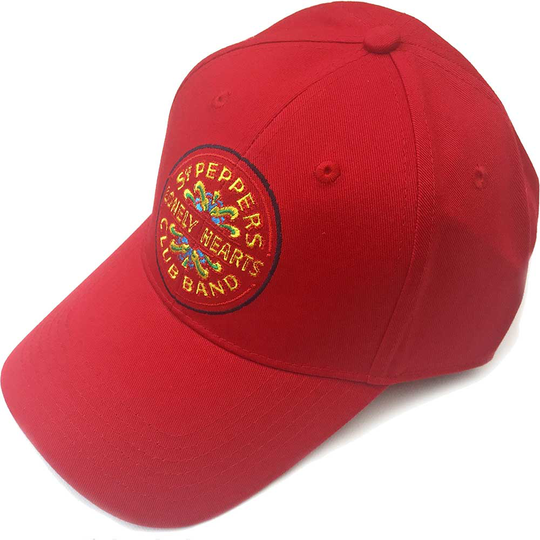 The Beatles: Unisex Baseball Cap/Sgt Pepper Drum (Red)