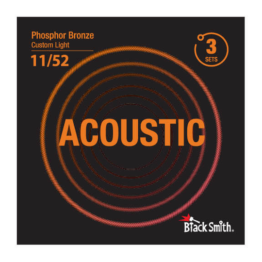 BlackSmith PB-1152-3P western-gitarr-strängar, 011-052 (3 SET)