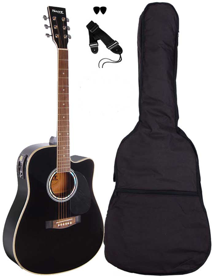 Sant Guitars AC-82EQ-BK stålsträngad gitarr black