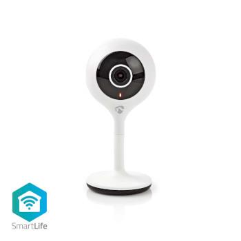 Nedis SmartLife Inomhus Kamera | Wi-Fi | Full HD 1080p | microSD (ingår inte) / Molnlagring (tillval) | Nattsikt | Android- / IOS | Vit