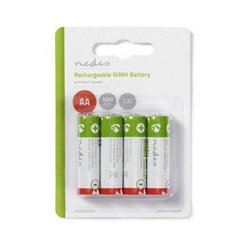 Nedis Laddningsbara Ni-MH-batteri AA | 1.2 V DC | 2600 mAh | 4-Blister