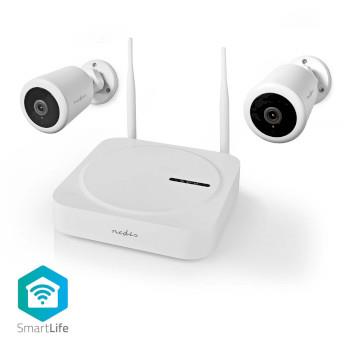 Nedis SmartLife trådlöst kamerasystem | 2x Kamera | Full HD 1080p | IP65 | Nattseende | Vit