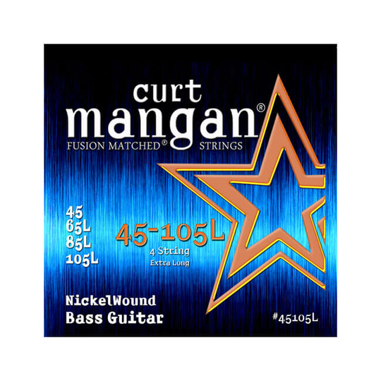 Curt Mangan 45105L Nickel Wound Long Scale elbas-strängar 045-105