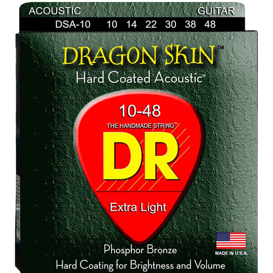 DR Strings DSA-10 Dragon skin western-gitarrsträngar, 010-048