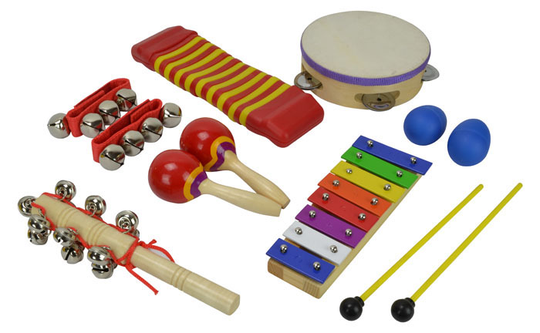 Barn percussion set med 7 delar