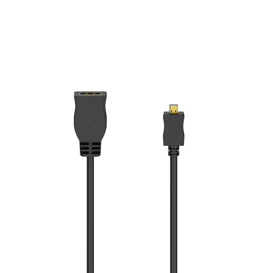HAMA Adapter HDMI Type D-A Plug-Socket Gold Plated Black