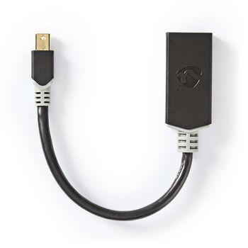 Nedis Mini Displayport-kabel | DisplayPort 1.4 | Mini DisplayPort Hane | HDMI- Utgång | 48 Gbps | Guldplaterad | 0.20 m | Rund | PVC | Antracit | Plastpåse