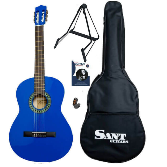 Sant CL-50-RD spansk gitarr blå, paketlösning