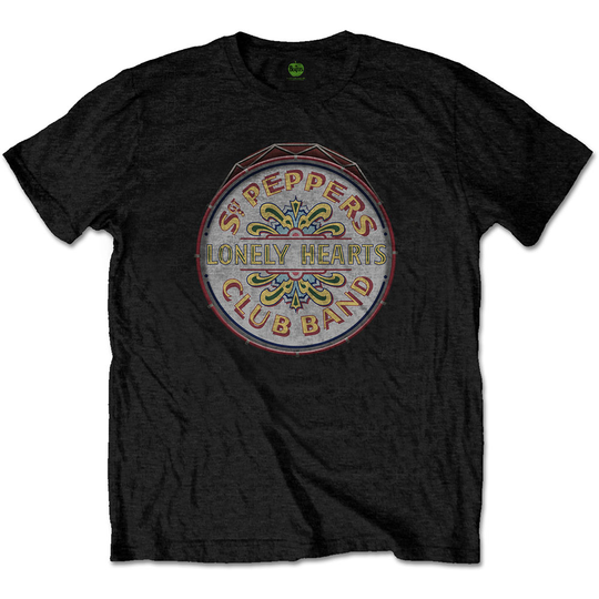 The Beatles: Unisex T-Shirt/Original Pepper Drum (Large)