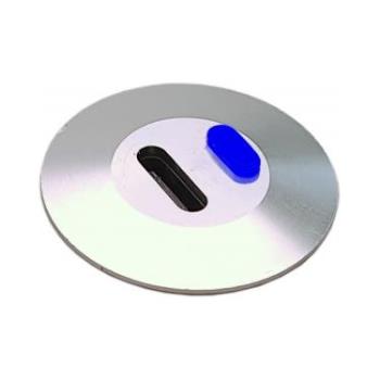 Ochno Socket with RGB Button - USB-C outlet w. locking screw 1m cable in Aluminium