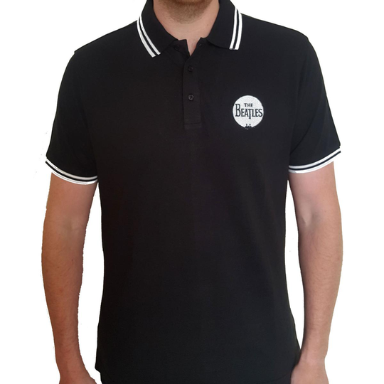 The Beatles: Unisex Polo Shirt/Drum Logo (X-Large)