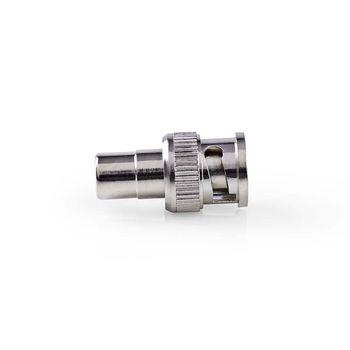 Nedis BNC Adapter | BNC Hane | RCA Hona | Nickelplaterad | 50 Ohm | Rak | Metall | Silver | 10 st. | Plastpåse