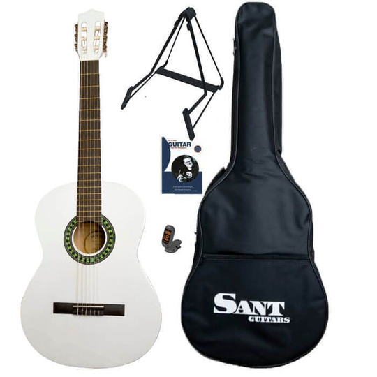 Sant CL-50-NA spansk gitarr vit, paketlösning