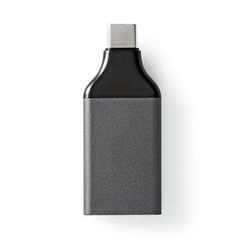 Nedis USB-C- Adapter | USB 3.2 Gen 1 | USB-C- Hane | HDMI- Hona | 4K@60Hz | Nickelplaterad | Grå / Svart | Kuvert