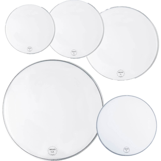 Search S10 Clear (12"+14"+14"+16"+20") trummskinns paket