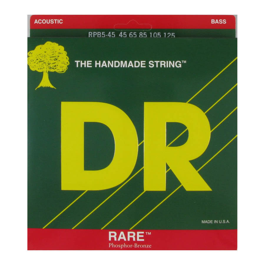 DR Strings RPB5-45 Rare Acoustic 5-strängs set-bassträngar, 045-125
