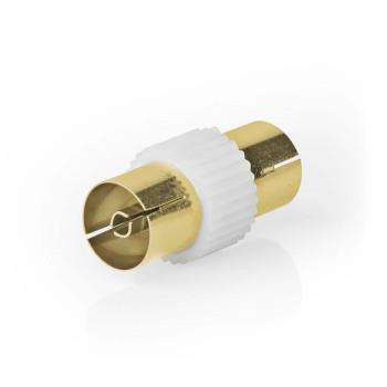 Nedis Satellite & Antenn Adapter | IEC (Koax) Hona | IEC (Koax) Hona | Nickelplaterad | 75 Ohm | Rak | Metall / Plast | Vit | 1 st. | Låda