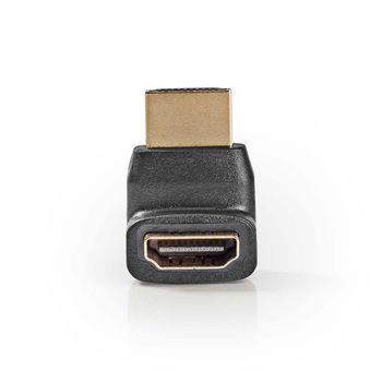 Nedis HDMI- Adapter | HDMI- Kontakt | HDMI- Hona | Guldplaterad | Vinklat 270° | ABS | Svart | 1 st. | Låda