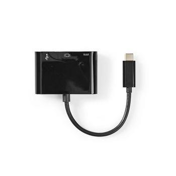 Nedis USB Multi-Port Adapter | USB 3.1 | USB-C- Hane | HDMI- Utgång / USB-A Hona / USB-C- Hona | 5 Gbps | 0.20 m | Rund | Nickelplaterad | PVC | Svart | Tag