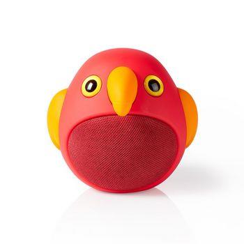 Nedis Bluetooth® Högtalare | Maximal batteritid: 3 hrs | Handhållen design | 9 W | Mono | Inbygd mikrofon | Synkroniseringsbar | Animaticks Perry Parrot | Röd