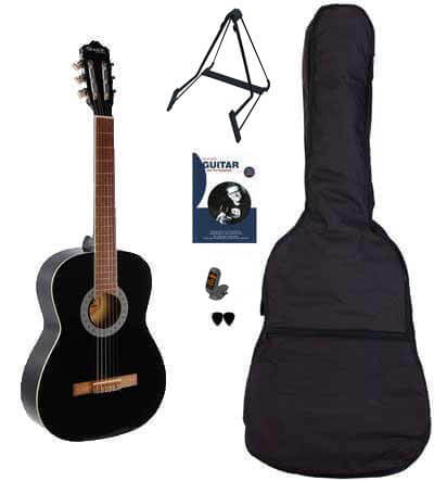 Sant CL-50-BK spansk gitarr, svart, paketlösning