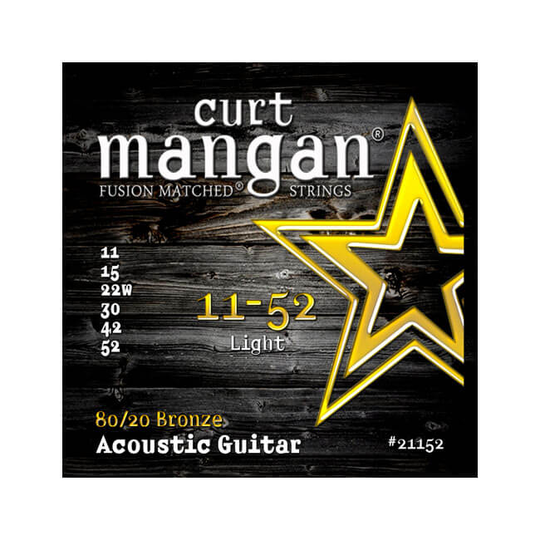 Curt Mangan 21152 80/20 Bronze western-gitarr strängar 011-052