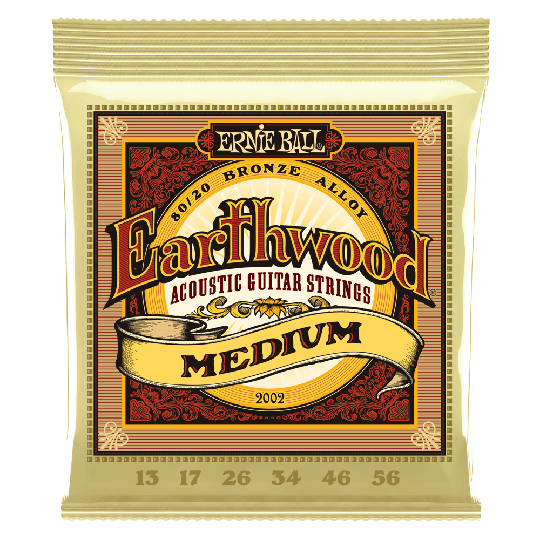 Ernie Ball Earthwood Brons Gitarrsträngar, akustiska Medium 013-056