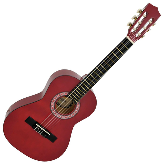 DiMavery AC-303 klassisk spansk gitarr 1/2, röd