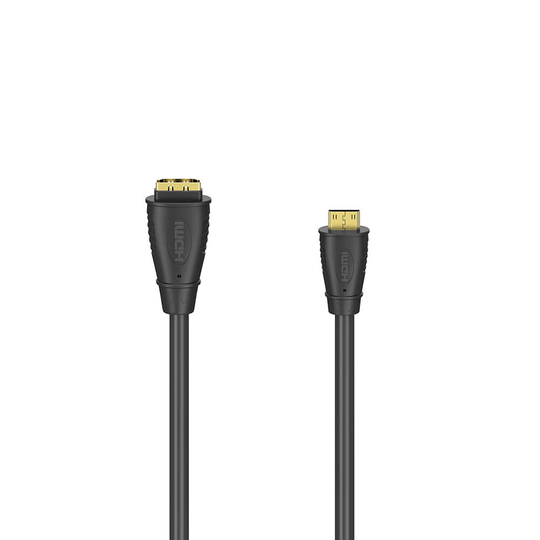 HAMA Adapter HDMI Type C-A Plug-Socket Gold Plated Black