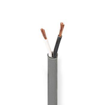 Nedis Högtalarkabel | 2x 2.50 mm² | Koppar | 100.0 m | Rund | PVC | Mörkgrå | Rulle