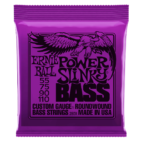 Ernie Ball Slinky Nickel Wound bassträngar, basgitarr Power Slinky 055-110