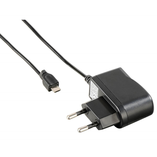 HAMA Laddare 220V MicroUSB 1A Svart