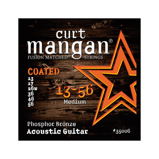 Curt Mangan 35006 Coated Phosphor Bronze western-gitarrsträngar 013-056