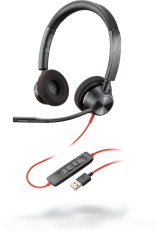 Poly BLACKWIRE 3320 On-the-head Stereo headset with USB-A connection