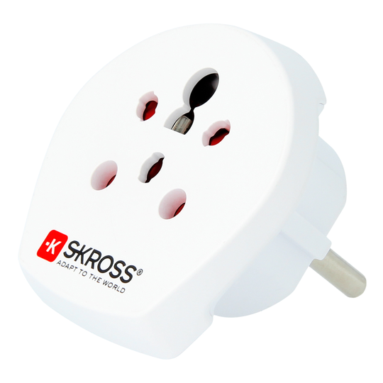 SKROSS: El-Adapter Indien/DK till Eur