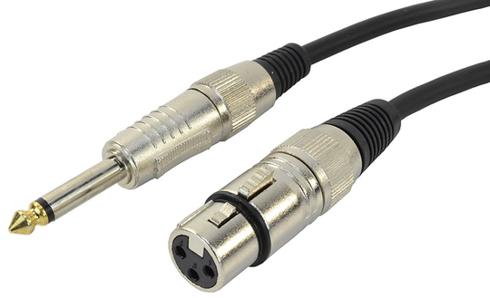 Cobra XLR Hona för 6,3 mm Jack mono 10 meter