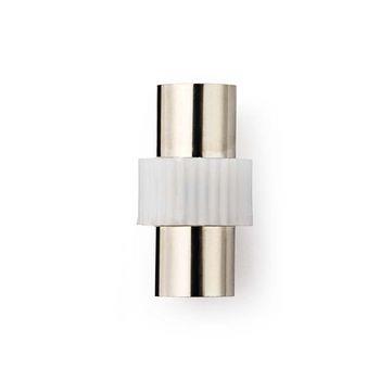 Nedis Satellite & Antenn Adapter | IEC (Koax) Hane | IEC (Koax) Hane | Nickelplaterad | 75 Ohm | Rak | Metall / Plast | Vit | 1 st. | Kuvert
