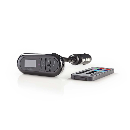 Nedis Bil FM-sändare | Svanhals | Trådlösa samtal | 0.4 " | LCD skärm | Bluetooth® | 5.0 V DC / 0.5 A | Svart